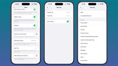 گزینه‌های Back Tap در آیفون
