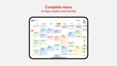 نمایش کامل تقویم در حالت عریض اپلیکیشن Calendar