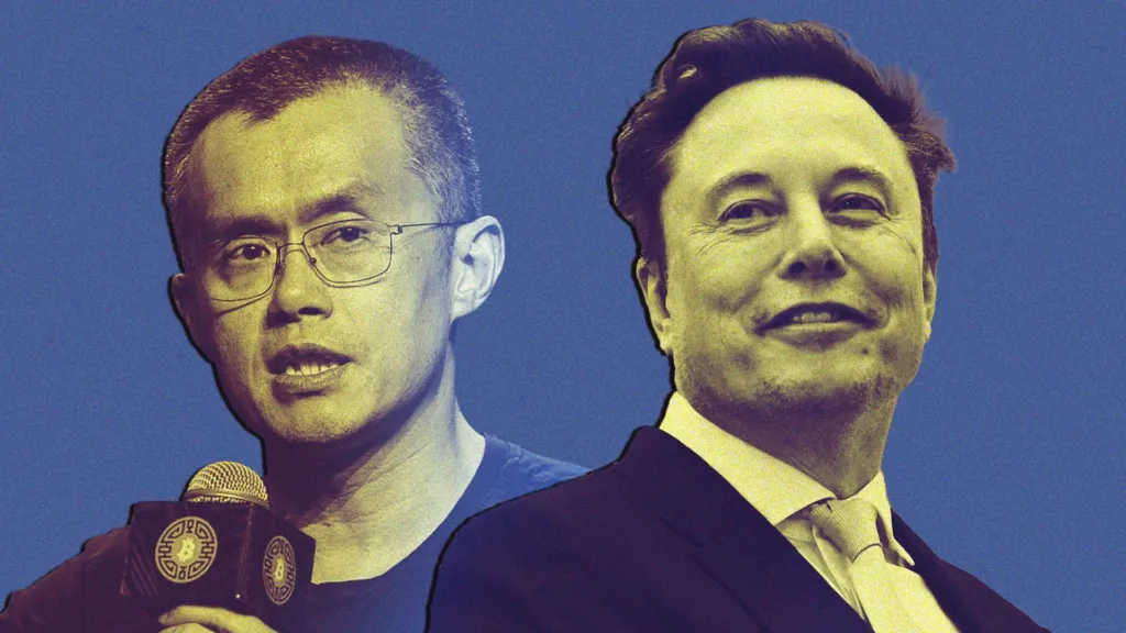 تصویر Changpeng Zhao و Elon Musk