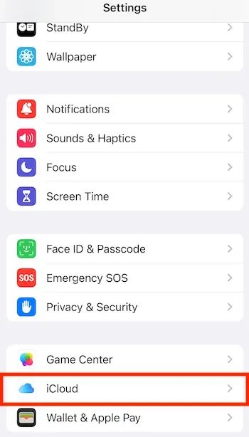 تنظیمات آیفون