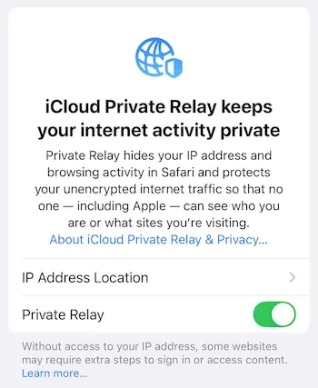 iCloud Private Relay