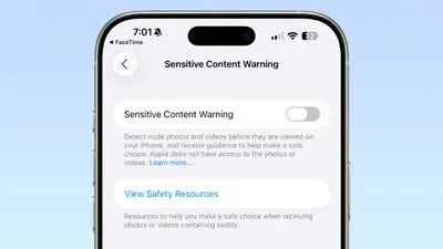 هشدار محتوای حساس در FaceTime