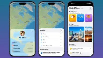 بخش Visited Places در اپ Maps