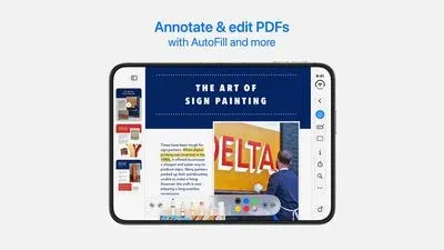 ابزارهای ویرایشی و ناوبری عمودی در برنامه Preview