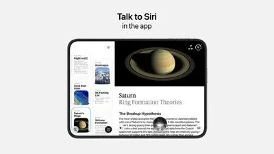 فهرست گفتگوهای Siri در نوار سمت چپ